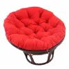 International Caravan 42-inch Rattan Papasan Chair With Solid Twill Cushion In Red