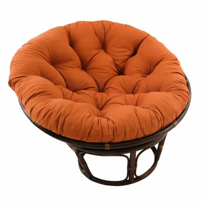 International Caravan 42-inch Rattan Papasan Chair With Solid Twill Cushion