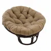 International Caravan 42-inch Rattan Papasan Chair With Solid Twill Cushion In Brown