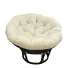 International Caravan 42-inch Rattan Papasan Chair With Solid Twill Cushion