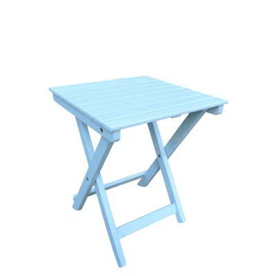 International Caravan Acacia 16-inch Folding Side Table, Sky Blue