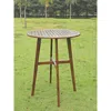 International Caravan Acacia 32-inch Round Bar Height Table, Stain