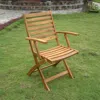International Caravan Acacia Folding S/2 Ladder Back Armchair