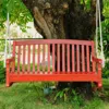 International Caravan Acacia Two Seater Swing With Curved Back
