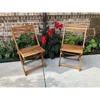 International Caravan Acacia Wood Folding Chairs (set Of 2), Stain