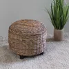 International Caravan Arizona Abaca Round Cushioned Top Stool