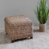 International Caravan Arizona Abaca Square Cushioned Top Stool In Brown