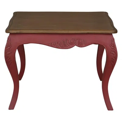 International Caravan Ashbury Altesse Oak Veneer End Table In Red