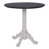 International Caravan Ashbury Pedestal Base Table Antique White/black