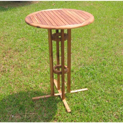 International Caravan Bar Height Bistro Table In Blue
