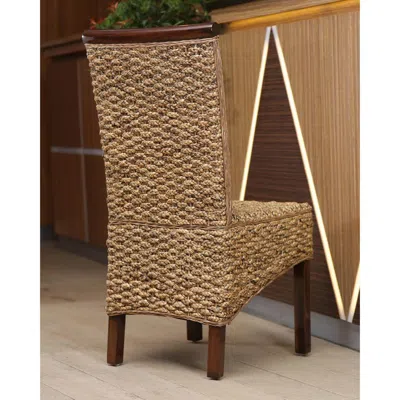International Caravan Bunga Hyacinth Dining Chair (set Of 2) In Brown