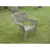 International Caravan Camelback Resin Wicker Patio Chairs (set Of 2) In Gray