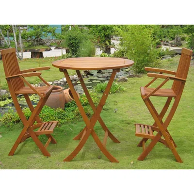 International Caravan Carmona Set Of 3 Bar Height Table Group