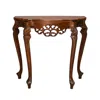 International Caravan Half Moon Wood Console Table In Brown