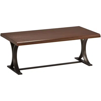 International Caravan Hamburg Contemporary Contemporary Mdf/metal Coffee Table In Brown