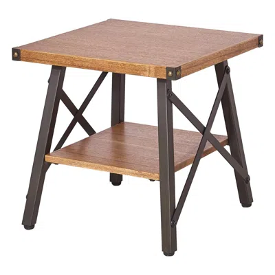 International Caravan Hamburg Contemporary Laredo End Table In Animal Print
