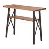 International Caravan Hamburg Contemporary Laredo Oak Console Table