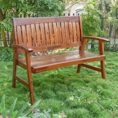 International Caravan Highland Acacia Americana Bench In Brown