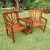 International Caravan Highland Acacia Sapporo Tete-a-tete Double Conversational Chair