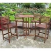 International Caravan Highland Bar Height Set Of Five Dining Set, Stain