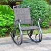 International Caravan Ibiza Resin Pandan Aluminum Rocking Chair