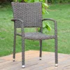 International Caravan Ibiza Resin Pandan Aluminum Square Back Dining Chair (set Of 4)