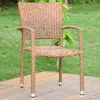 International Caravan Ibiza Resin Pandan Aluminum Square Back Dining Chair