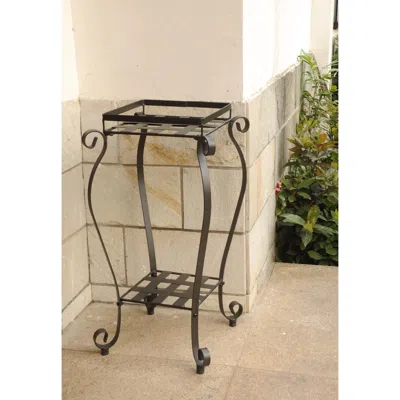 International Caravan Iron Square Plant Stand