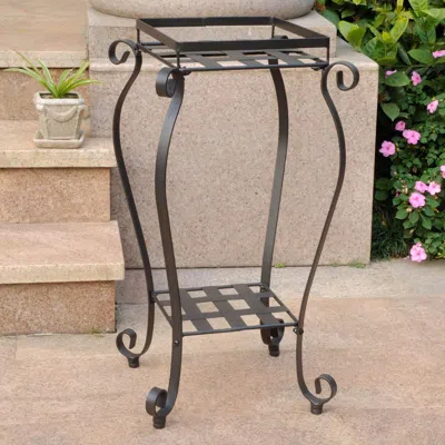 International Caravan Iron Square Plant Stand