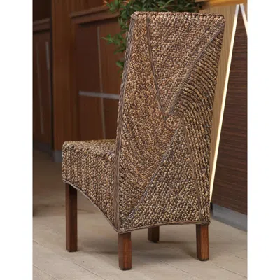 International Caravan Lambada Hyacinth Spiral Design Chair
