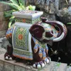 International Caravan Large Porcelain Elephant Stool
