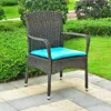 International Caravan Majorca Resin Pandan Steel Arm Chair With Cushions