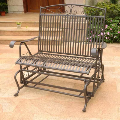 International Caravan Mandalay Double Iron Glider In Gray