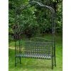 International Caravan Mandalay Iron Arbor Bench In Gray