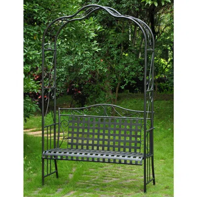 International Caravan Mandalay Iron Arbor Bench