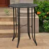 International Caravan Mandalay Iron Bar Height Round Table