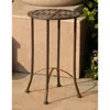 International Caravan Mandalay Iron Round Table In Brown