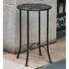 International Caravan Mandalay Iron Round Table In Black