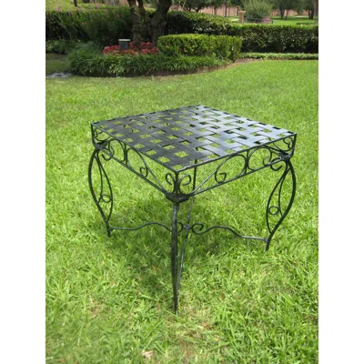International Caravan Mandalay Iron Square Side Table