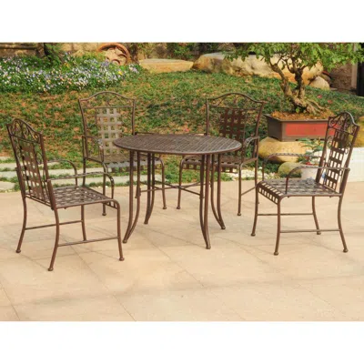 International Caravan Mandalay Set Of 5 Outdoor Dining Group