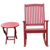 International Caravan Nicosia Acacia Wood Rocker And Side Table
