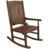 International Caravan Outdoor Wood Porch Rocker