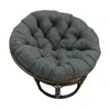 International Caravan Rattan 42-inch Papasan Chair With Micro Suede Cushion In Brown