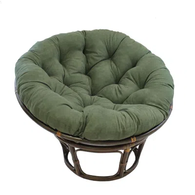 International Caravan Rattan 42-inch Papasan Chair With Micro Suede Cushion