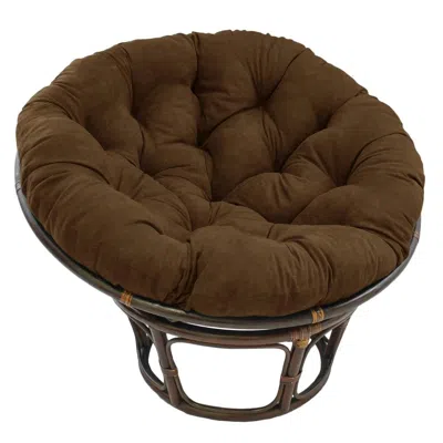 International Caravan Rattan 42-inch Papasan Chair With Micro Suede Cushion