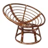 International Caravan Rattan 42-inch Papasan Chair With Micro Suede Cushion In Brown