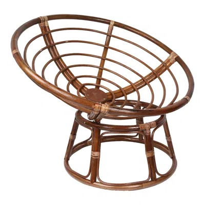 International Caravan Rattan 42-inch Papasan Chair With Micro Suede Cushion