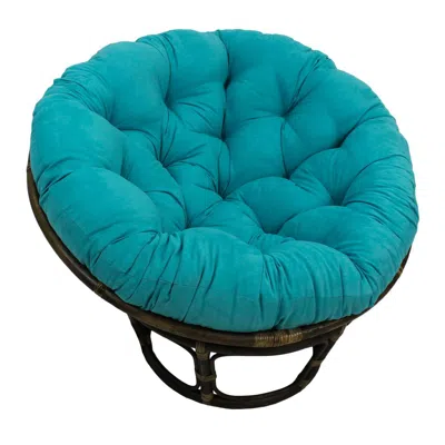 International Caravan Rattan 42-inch Papasan Chair With Micro Suede Cushion