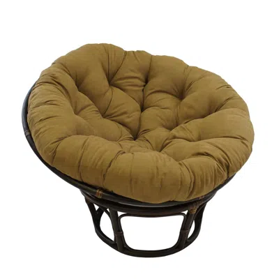 International Caravan Rattan 42-inch Papasan Chair With Micro Suede Cushion