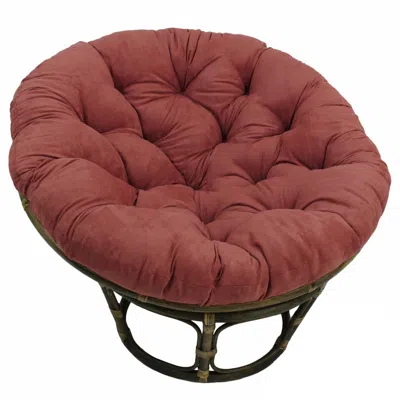 International Caravan Rattan 42-inch Papasan Chair With Micro Suede Cushion